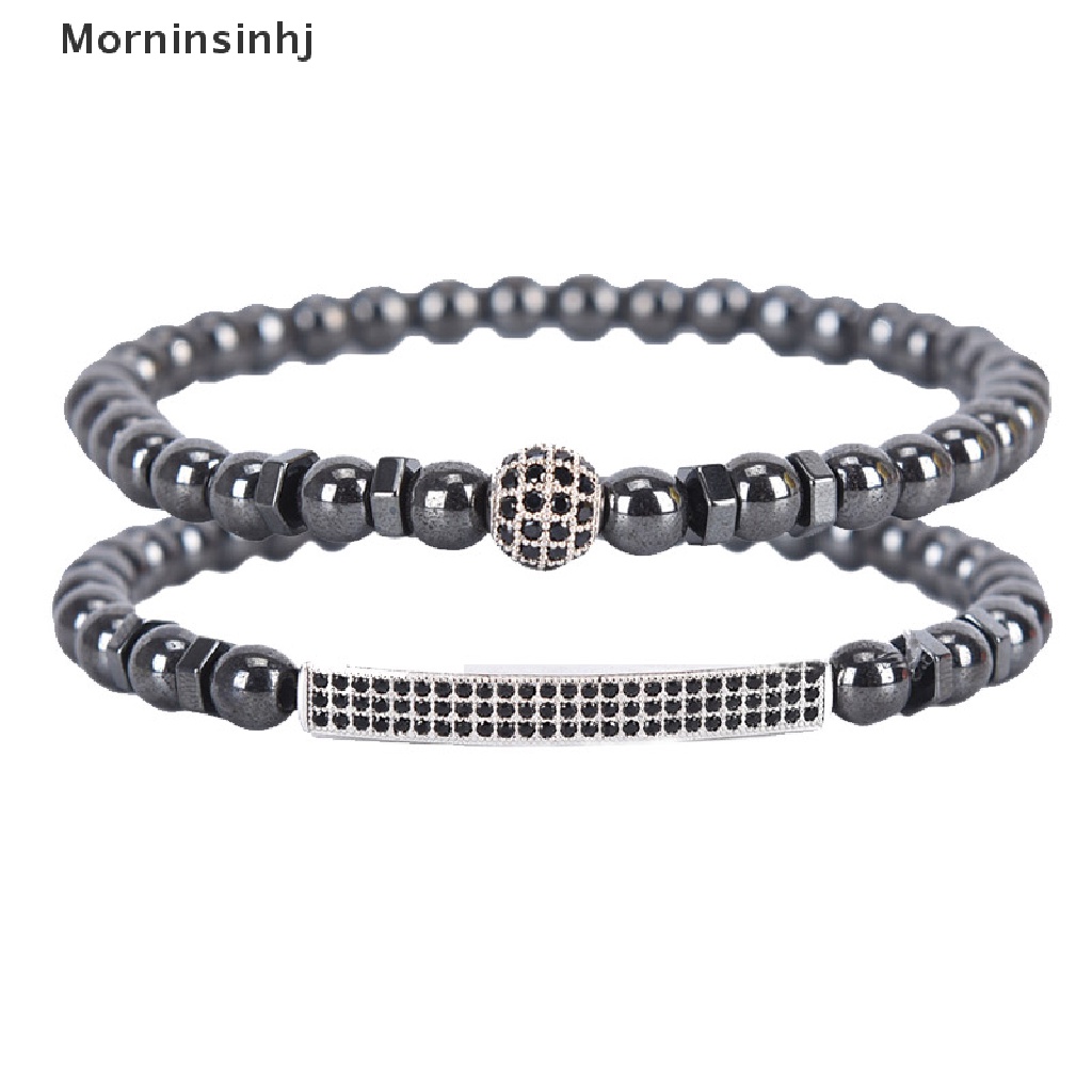 Mornin Gelang Manik Batu Hematite Magnetik Perawatan Kesehatan Magnet Pria Perhiasan Hadiah id