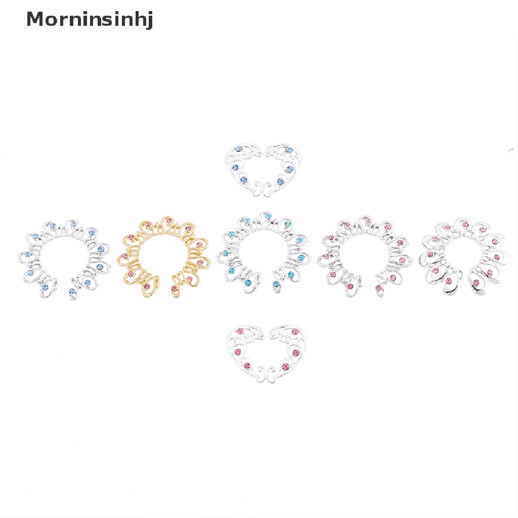 Mornin 2Pcs Cincin Puting Palsu Stainless Steel Non- Nipple Rings Clip On Jewelry id