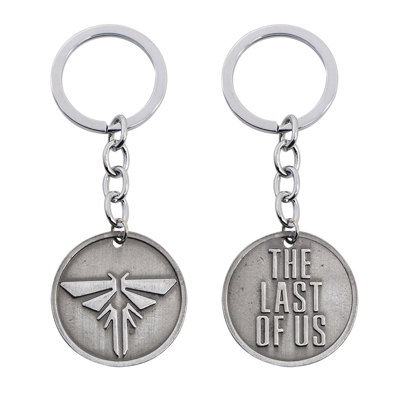 Hot NEW The Last Of Us 2kunci Kunci Firefly Logo Letter Dogtag Joel Ellie Vintage Retro Antik Pewter Keyring Gantungan Kunci