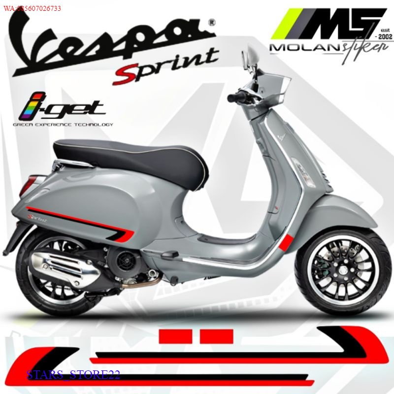 Cutting Sticker Striping Variasi Vespa Sprint & Vespa Primavera -Vespa Sprint 150 Vespa Primavera 15