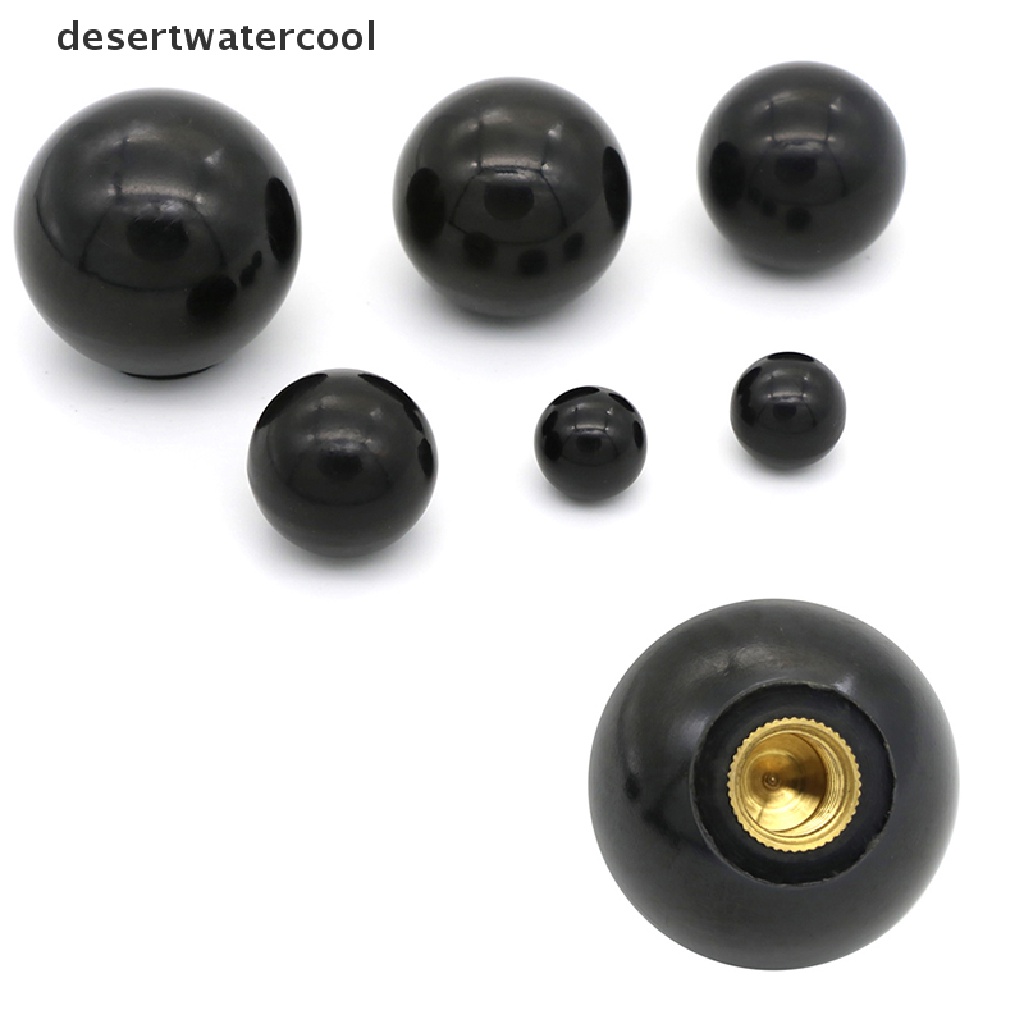 Deid knob Mur Jepit Bentuk Bola Ulir M4/M5/M6/M8/M10/M12 Plastik Hitam Martijn