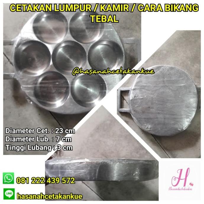 Cetakan kue lumpur cara bikang kamir martabak mini 7 lubang EDDY TEBAL