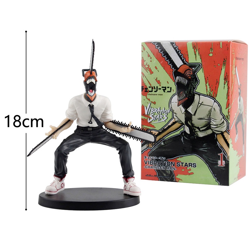 2023new Anime Figure Chainsaw Man Denji 18cm PVC Action Figure Figurine Mainan Model Kolekte