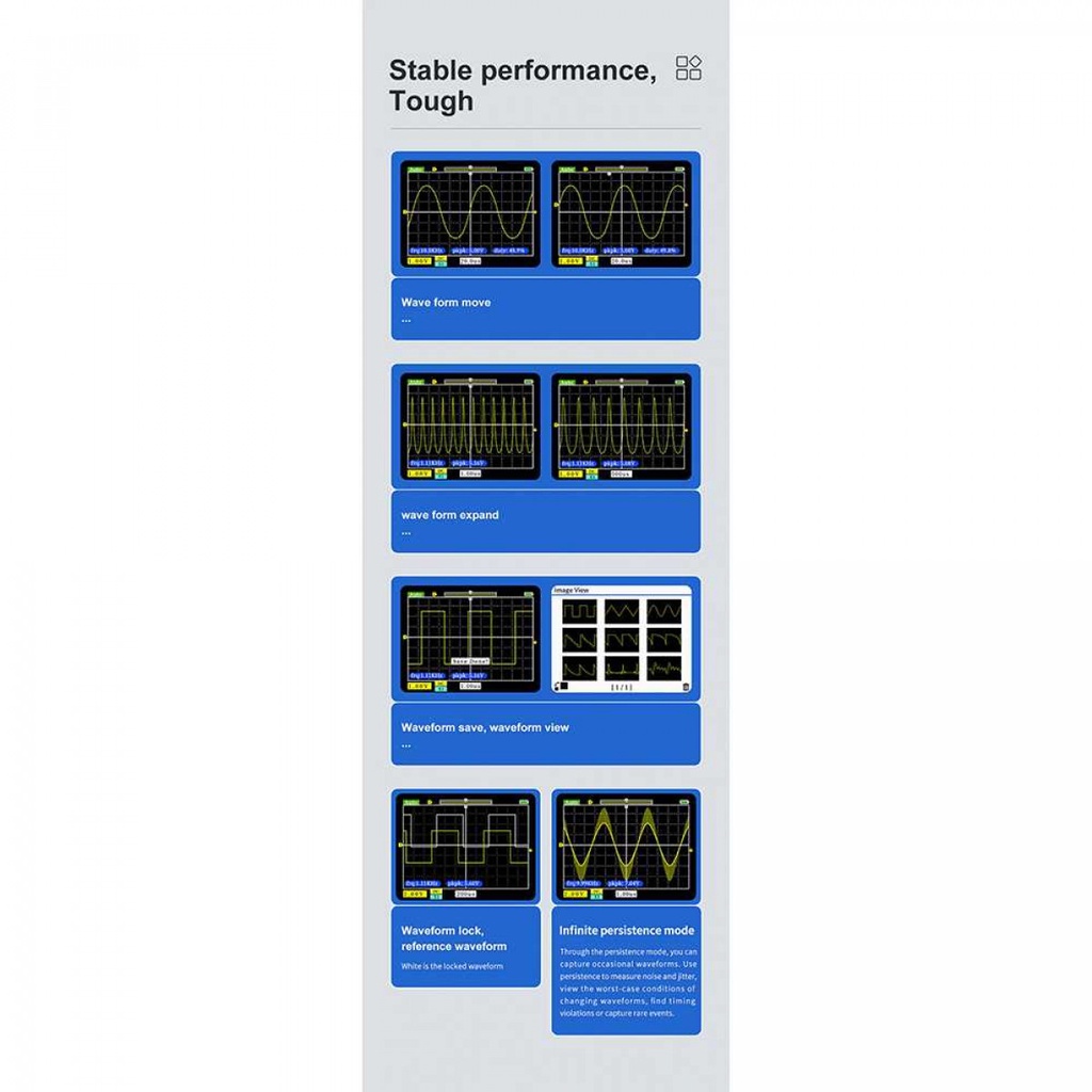 Digital Oscilloscope Handheld Portable 110MHz 500MS/s