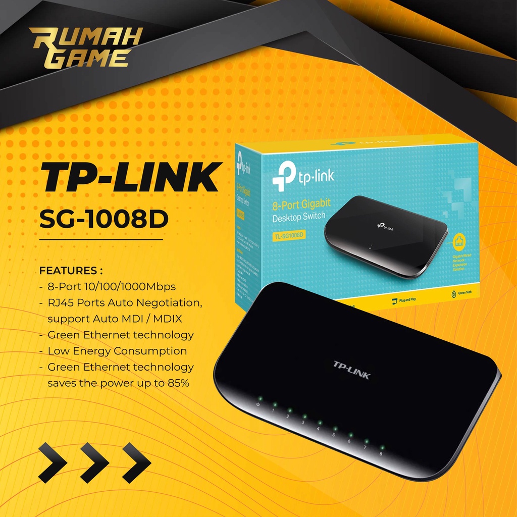 TP-Link SG1008D Switch Hub 8 Port Gigabit / Switch Hub Gigabit 8 Port