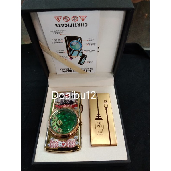 Korek Api Charger Domino Kasino gold original