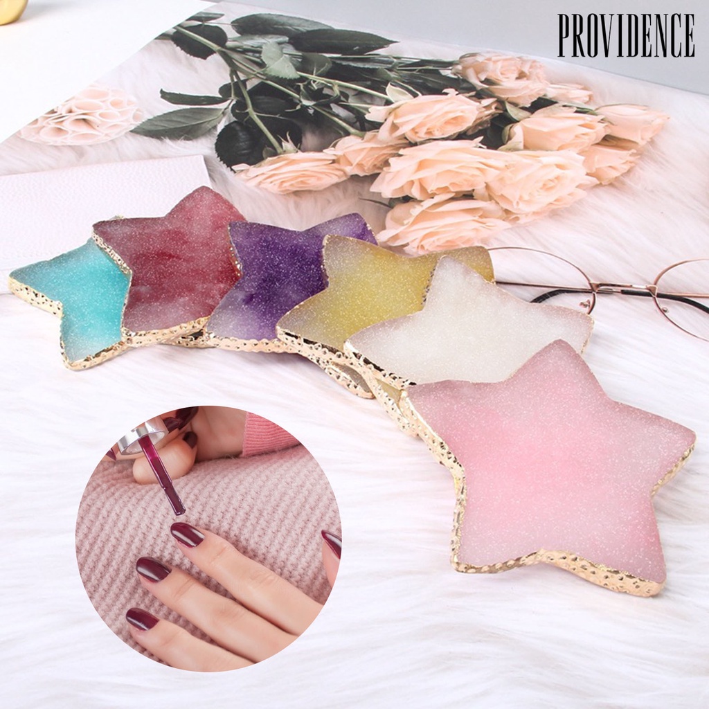Providence Papan Pajangan Kuku Golden Rim Permukaan Halus Mixing Colour Menebal Gaya Jepang Pentagram Onyx-Pola Manicure Palette Female Supply