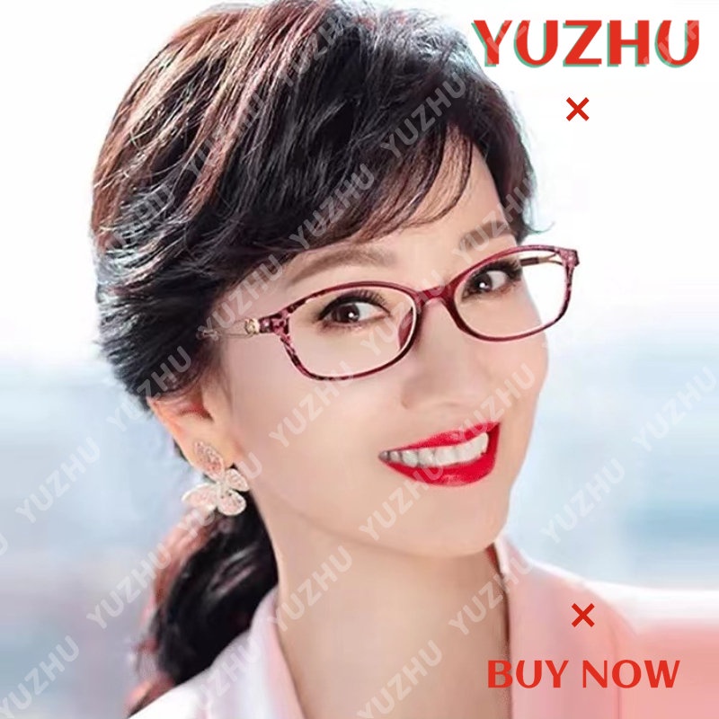 (YUZHU) Kacamata Baca Bingkai Oval Gaya Klasik New Fashion Anti Blue Light Eyeglasses Untuk Wanita