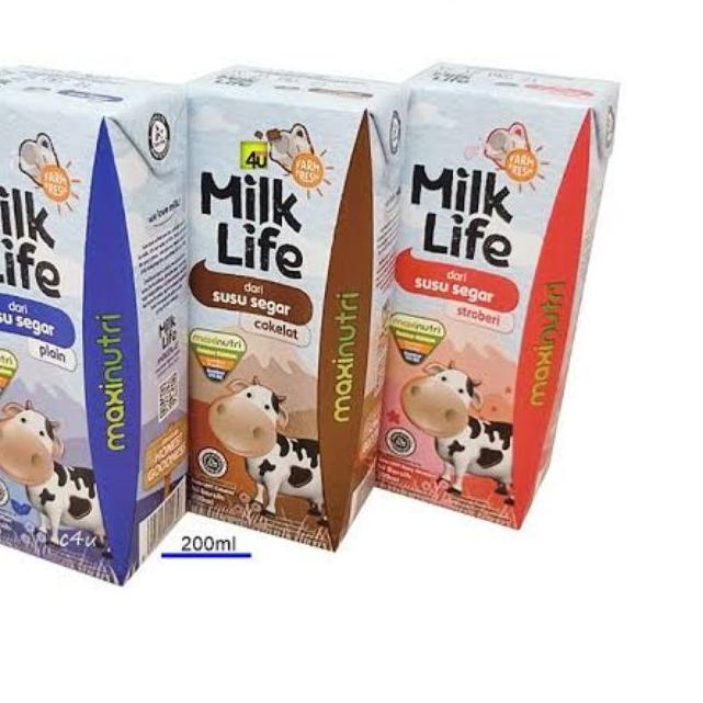 

● Susu Milk Life UHT 200ml (1dus = 24pc) ▲
