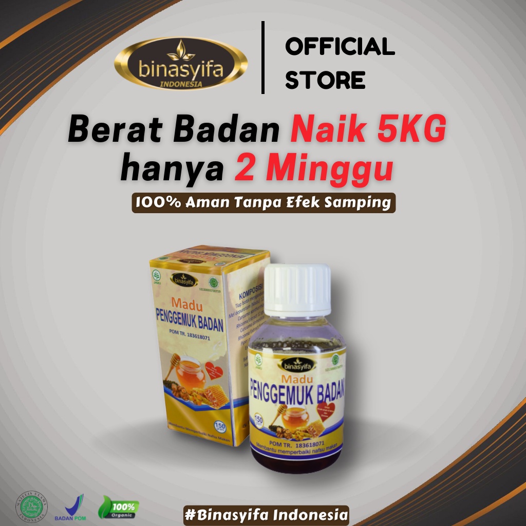 Madu Penggemuk Badan BPOM Gemuk Badan Binasyifa Penambah Berat Badan Vitamin Suplemen Pengemuk Badan