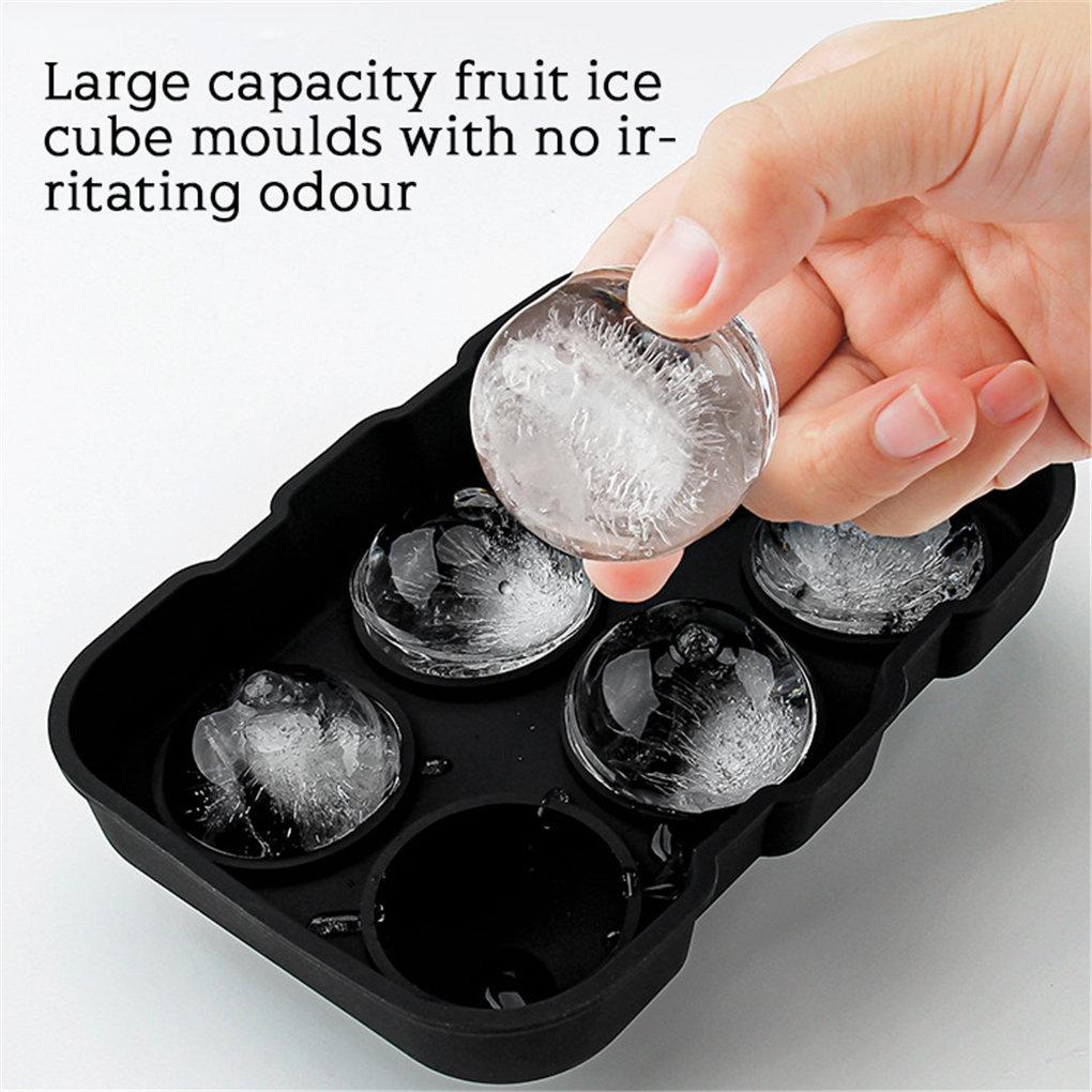 Cetakan Es Batu 6-rongga Silikon DIY Bulat Ice Ball Tray Cetakan Kue Coklat Bakeware