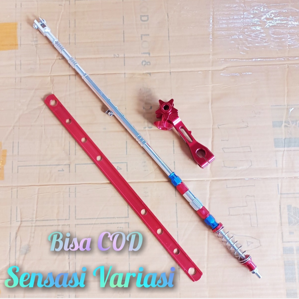 Paket Hemat Panel Rem Merah, Tiang Rem Silver+ Paha Rem Merah Tromol Belakang Bahan CNC KHUSUS untuk