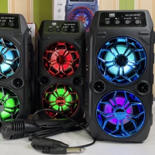 ✽ NIXNOX speaker Bluetooth  speaker karaoke free mic ♘