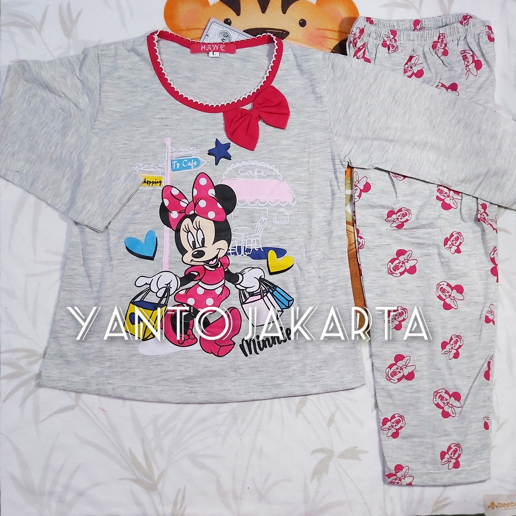 BAJU TIDUR ANAK PEREMPUAN KARAKTER MINNIE SHOPPING