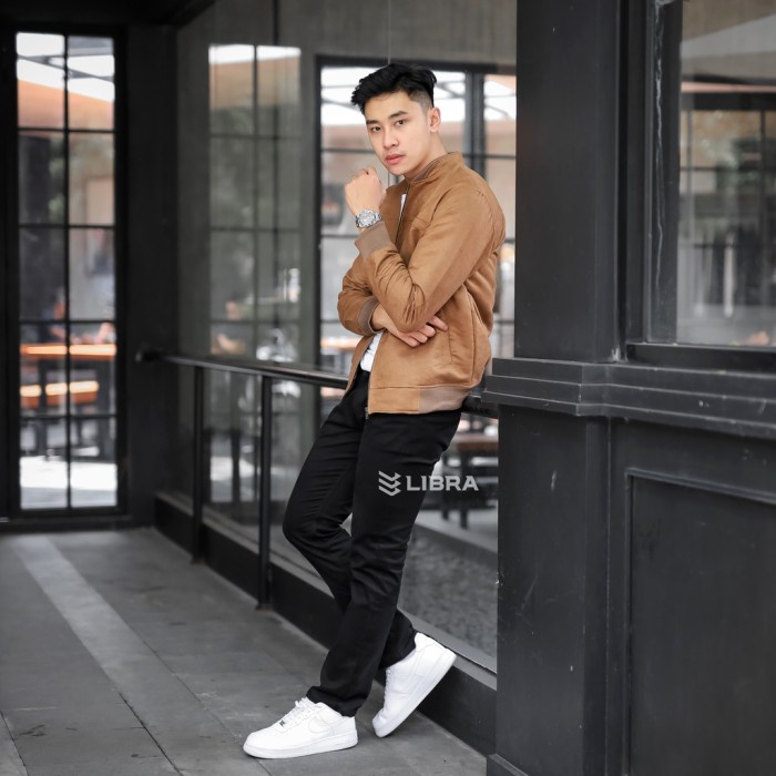 Jata Jaket Brand Libra Pria Coffe Original Suede