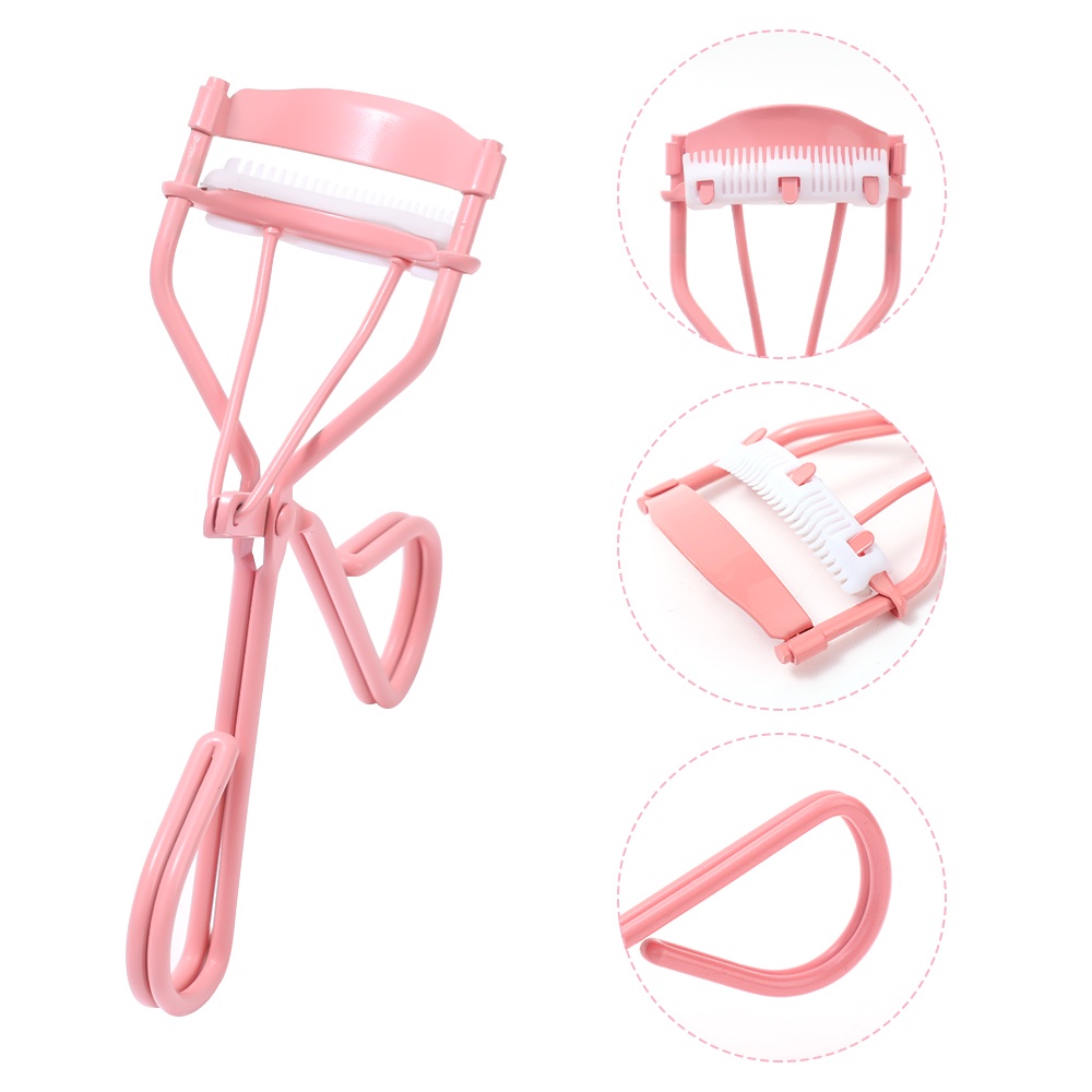 [Unggulan] 1pc 3D Curling Stainless Steel Penjepit Bulu Mata Sisir Pengeriting Bulu Mata Portable Penjepit Bulu Mata Wide-angle Partial Eyelash Curler Untuk Wanita