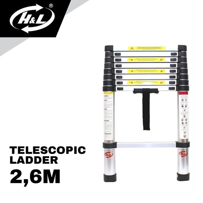 HL Tangga Teleskopik 2.6 Meter Lipat Single Telescopic Ladder