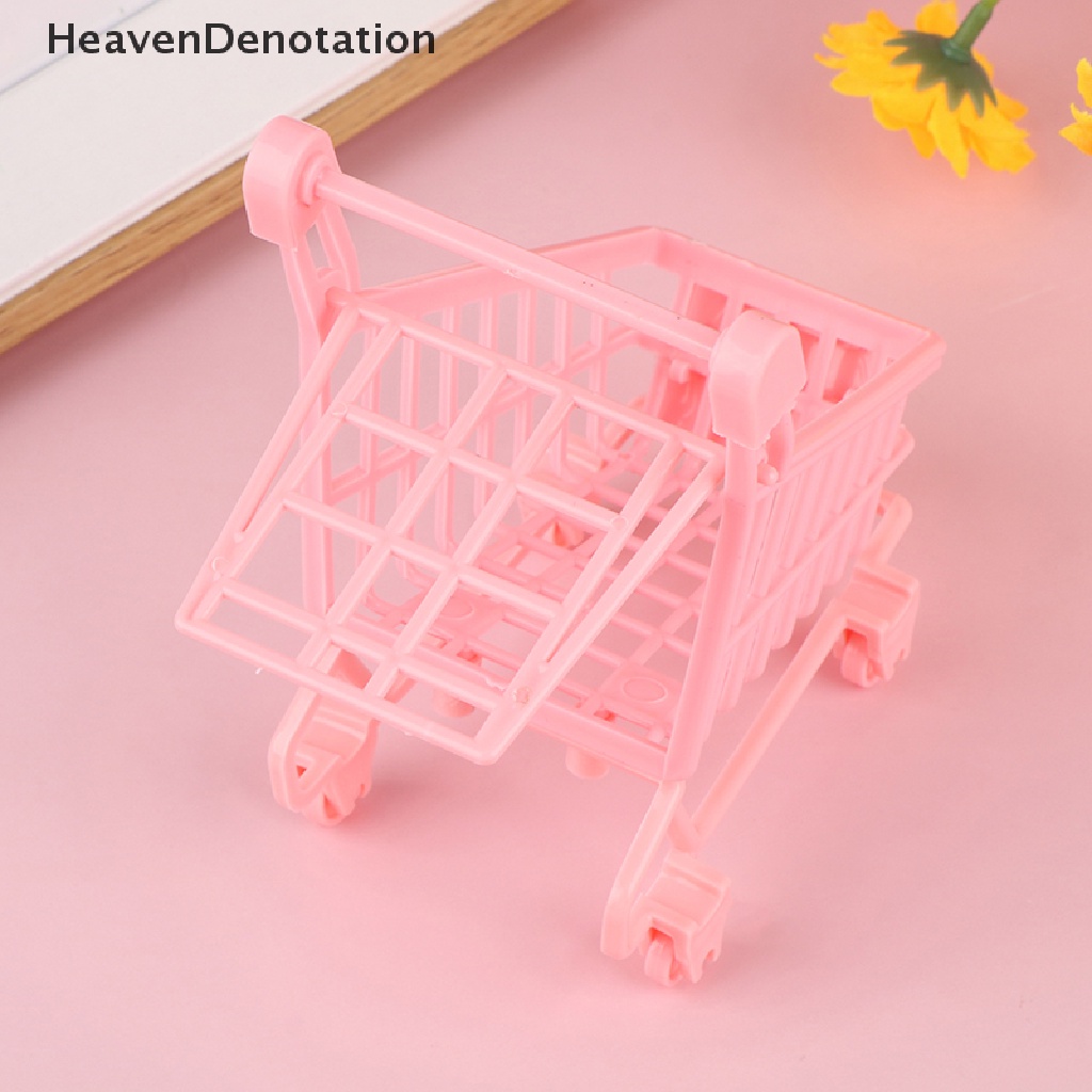 [HeavenDenotation] 1: 12 Dollhouse Miniture Shopping Cart Trolleys For Doll Toys Cake Decoration HDV