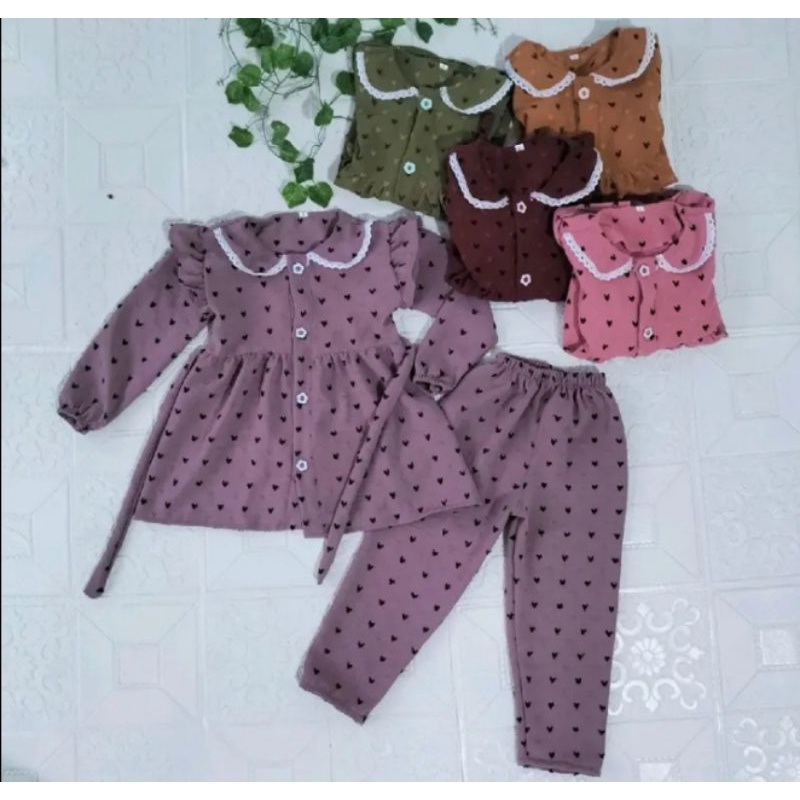 One Set Setelan Crincle Airflow Uragiri anak Premium 1 - 12 Tahun