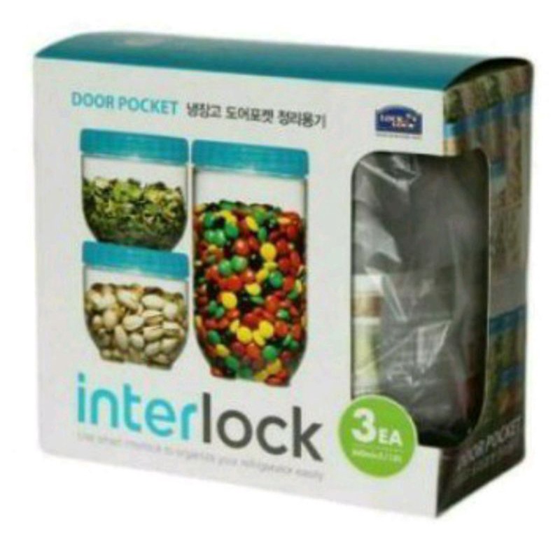 LocknLock Interlock Set Toples Lebaran isi 3 Pcs Wadah Penyimpanan Kedap Udara Lock n Lock Lock&Locc