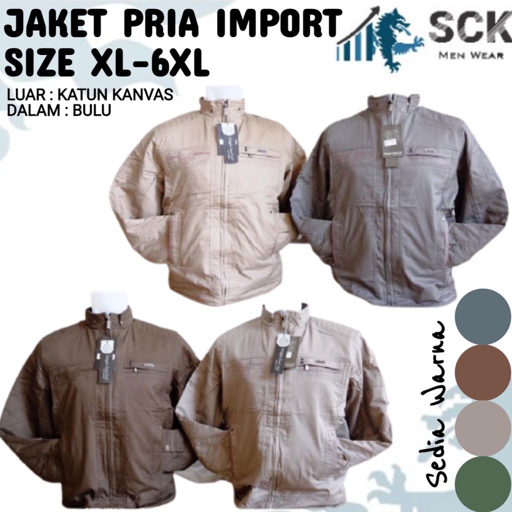 Jaket Pria DRAGON 3142 ukuran XL - XXXL Dalam Bulu Halus / Pakaian Bapak Krah Shanghai Halus - sckmenwear GROSIR