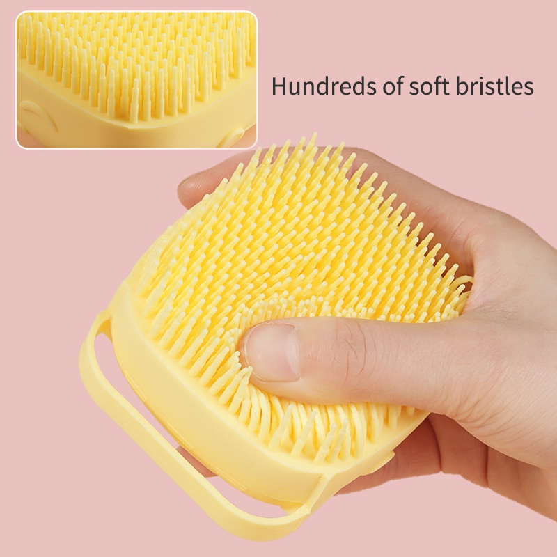 Sikat Mandi Kucing Anjing Silikon Sisir Mandi Pijat Bentuk Hati Bahan Silikon Sikat Bulu Karet Sisir Bulu Untuk Mandi Kucing Anjing Peliharaan