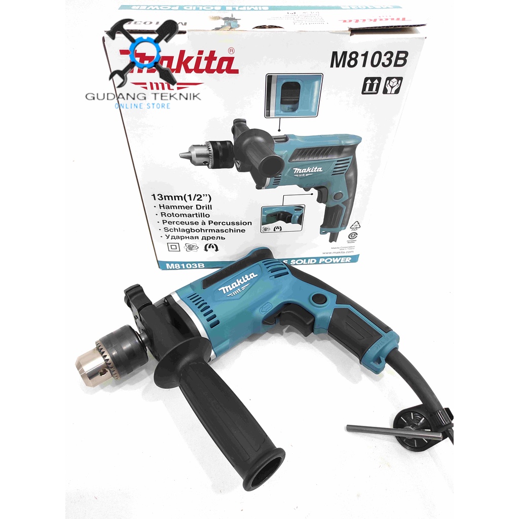 Mesin Bor Tangan 13mm MAKITA M8103B / Mesin Bor Listrik Besi Kayu Beton 13 mm M 8103 B - Impact Drill Electric M-8103B MAKITA