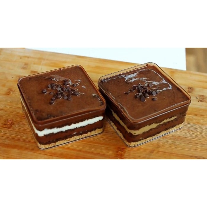 Toples kue Gaya Baru NATHA/ Dessert Box Bening / Kotak Kue Kering 300g