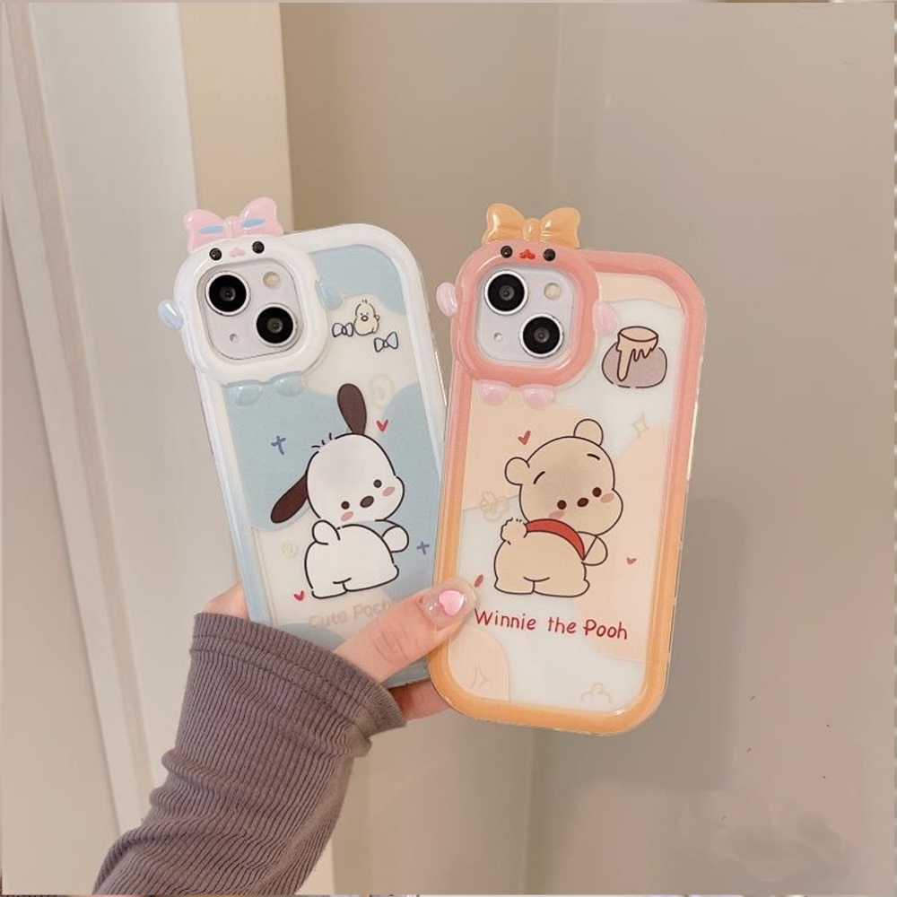 Case Realme C21Y C25Y C30 C30S C31 C33 C35 Narzo 50A Prime 50i Prime Casing Cute Winnie The Poo 3D Camera Monster Character Silicon Premium