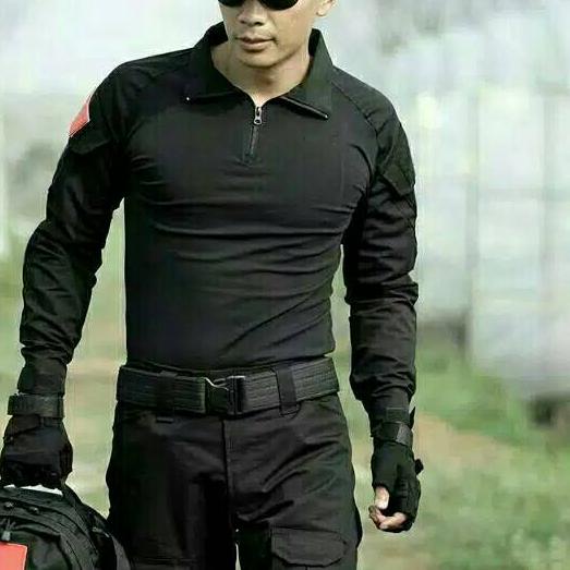 ❀ (hitam) Baju BDU Lengan Panjang TACTICAL ☊