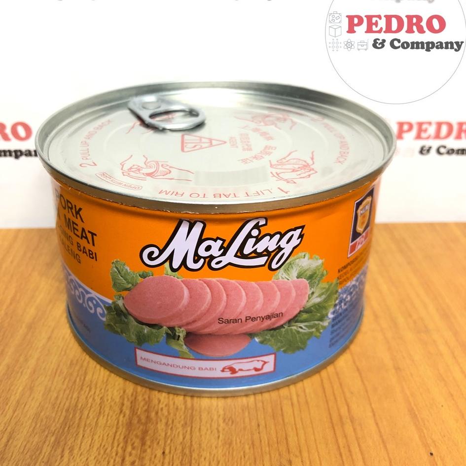 

➢ MaLing Canned pork luncheon meat TTS - daging babi dalam kaleng 397 gram ♠