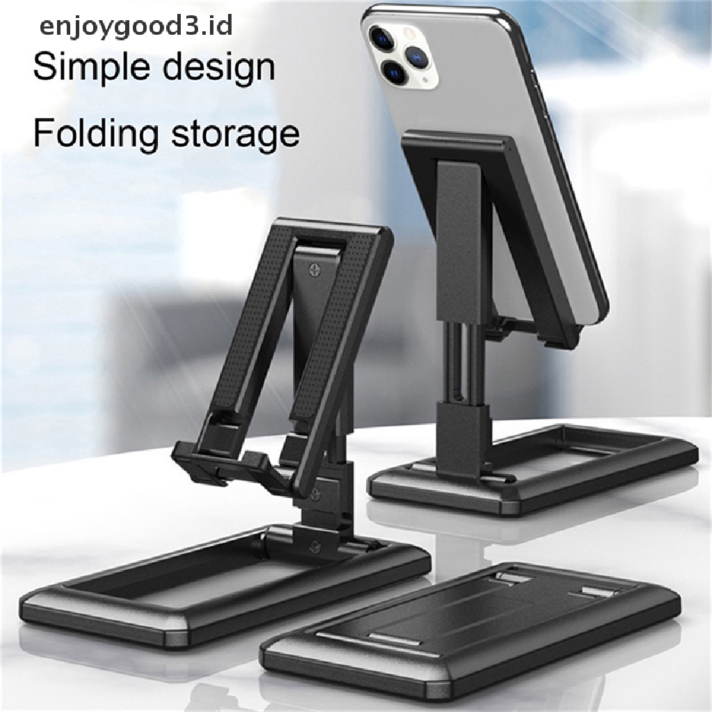 【 Rready Stock 】 Portable Tablet Mobile Phone Desktop Holder Adjustable Desk Smartphone Stand （ ID ）