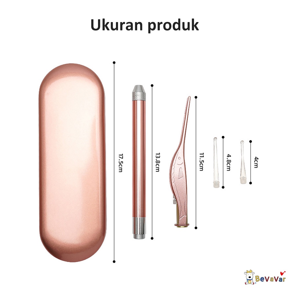 Bevavar Korek Kuping LED Anak Dan Dewasa Pembersih Telinga Stainless /Earpick Led