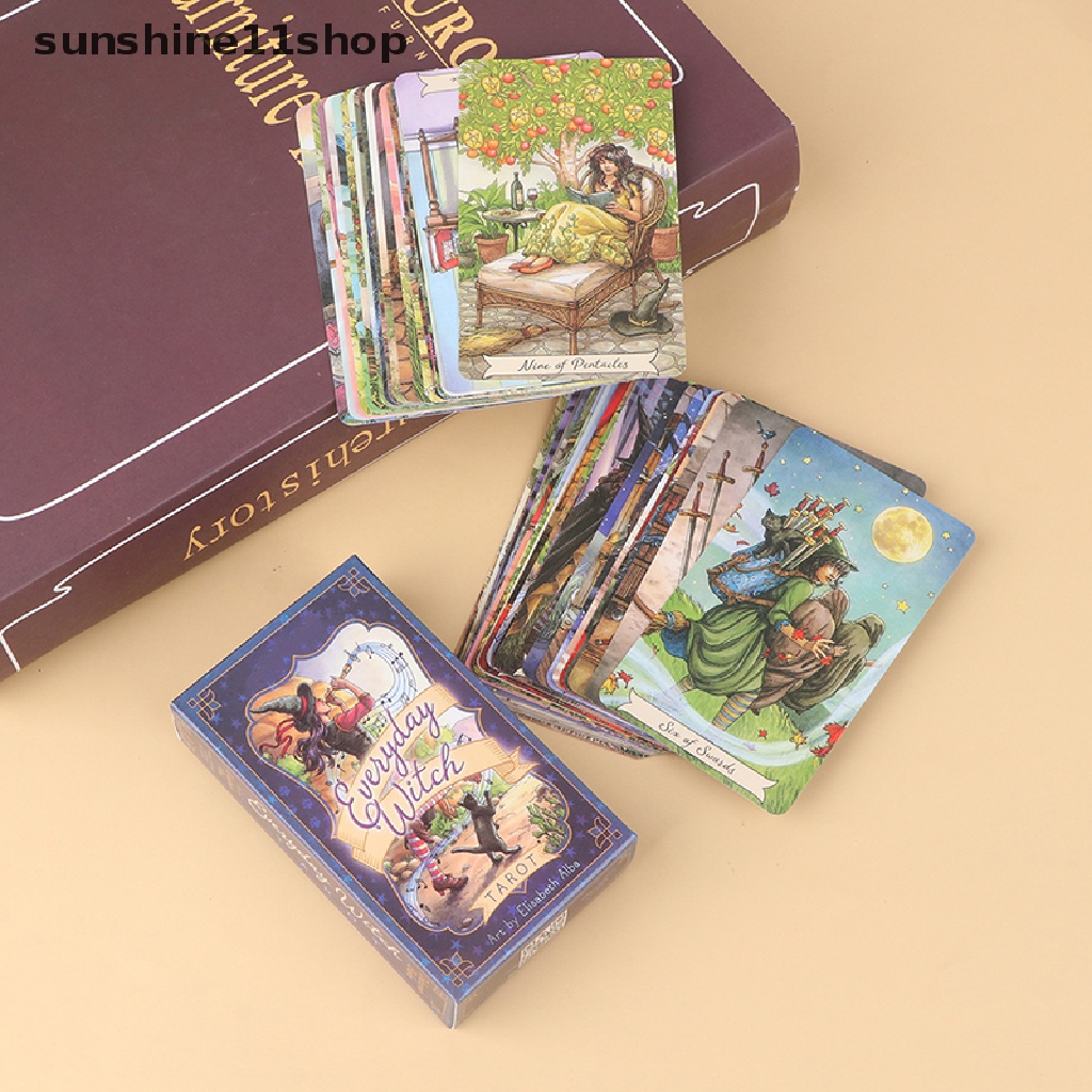Sho Kartu Tarot Buku Tarot Berbahasa Inggris Sehari Hari Kartu Tarot Penyihir Tools N