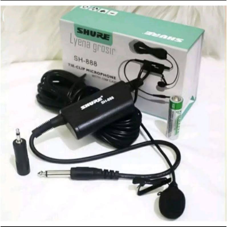 Mic Jepit Shure SH 888 / Mic Kancing Shure SH888 / Mic Clip On 10M