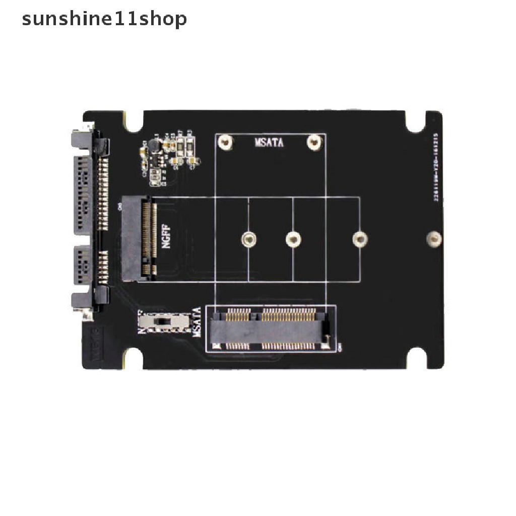 Sho MSATA Ssd To 2.5 ''SATA 6.0gps Adapter Converter Kartu Modul Papan Mini Pcie Ssd N