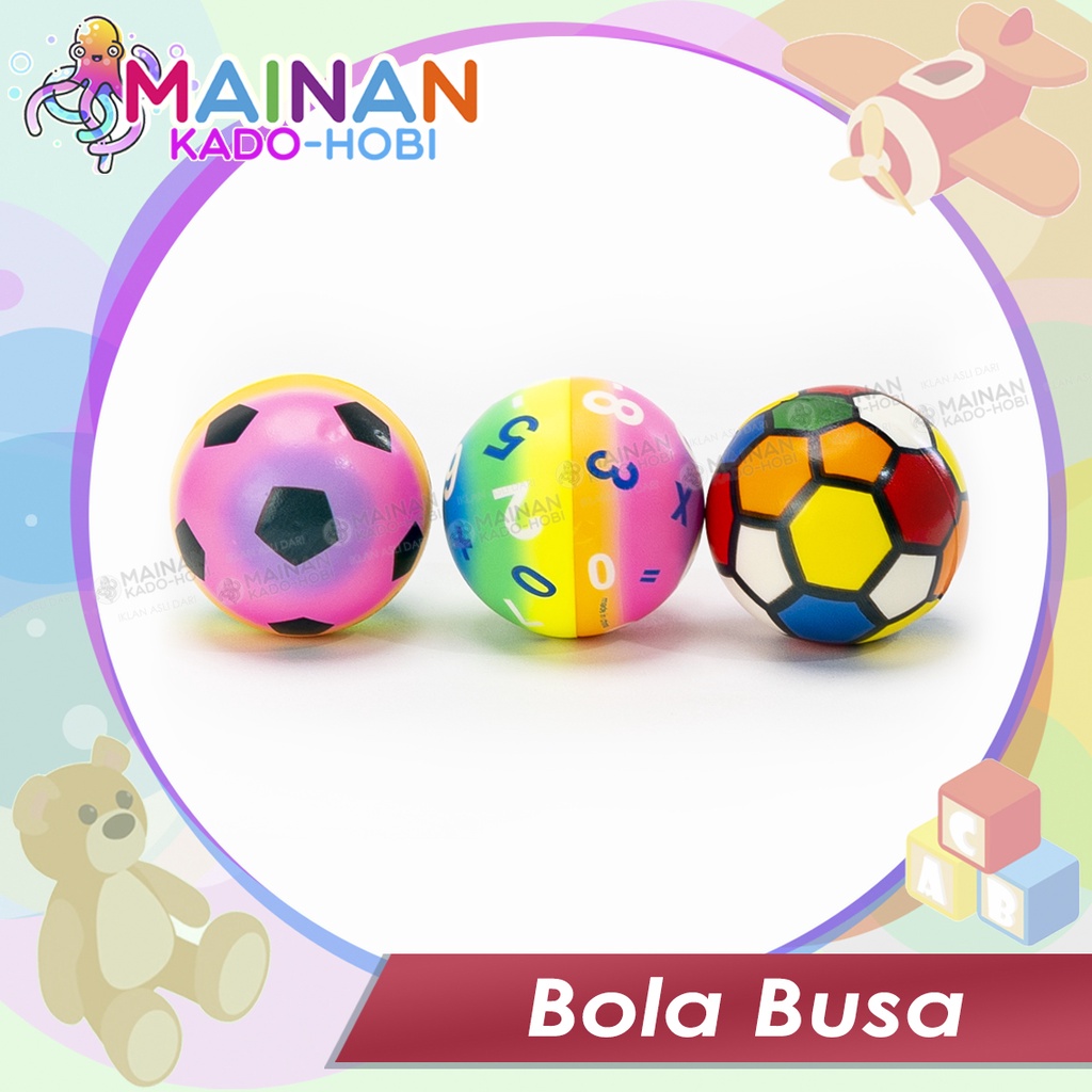 HOBI HADIAH MAINAN ANAK SQUISHY TEPUK LEMPAR BOLA BUSA KARET FOAM