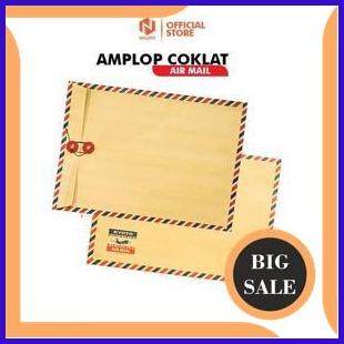 

perkakas Amplop Coklat 1 Pack Air Mail Dengan Tali Isi 50 1F3BZ3