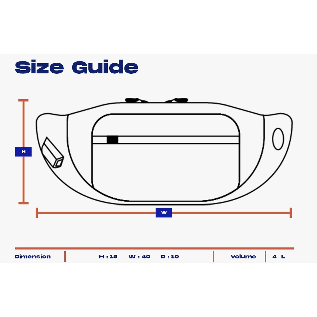 Heavy Tas Pinggang Pria Obelix - Waistbag Heavy USB Connetor