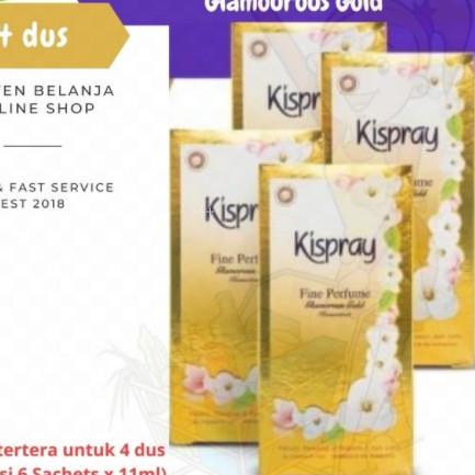 Best Seller!! PAKET KISPRAY BIANG 11 ml Dus Pelicin Pewangi Refill Sachet Gold 6x 11ml ✧eha»
