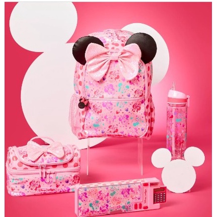 Smiggle Disney Mickey Minnie Backpack Lunchbag Bottle set