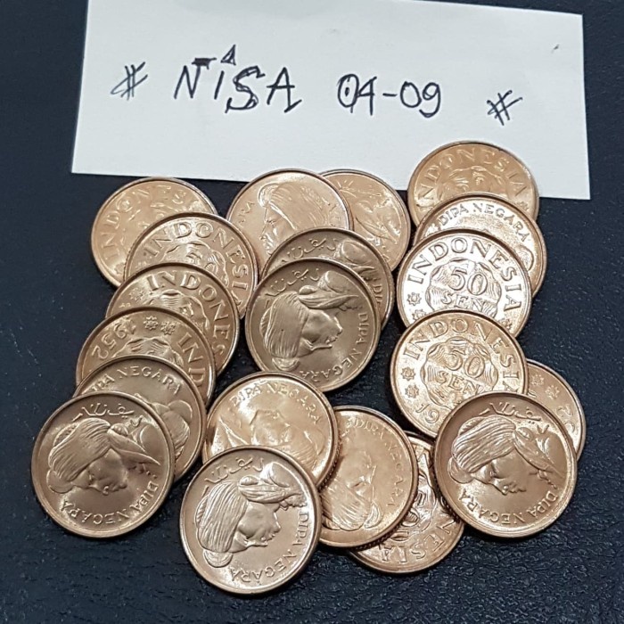 UP032 KOIN MAHAR 50SEN DIPANEGARA TH 1952 KOIN KUNO KOIN KOLEKSI