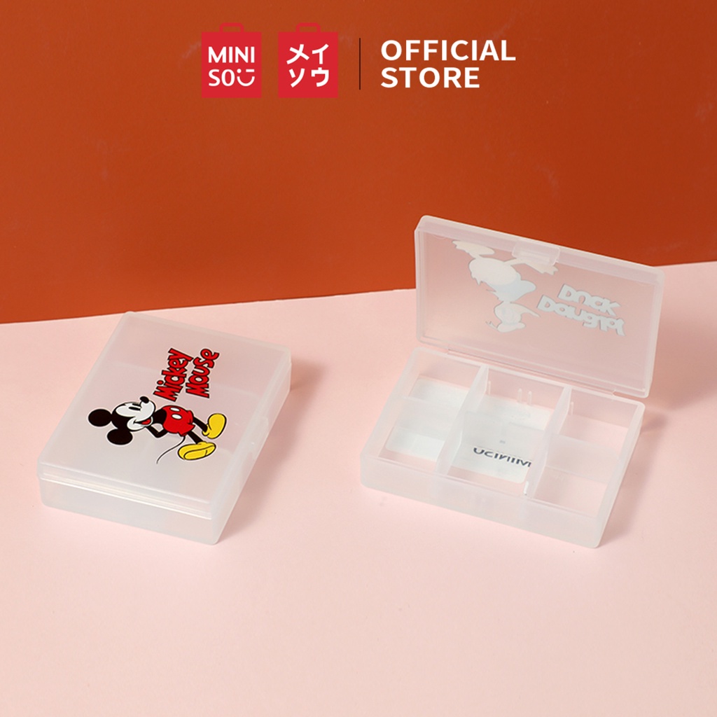 COD DENPASAR MINISO Mickey Mouse Collection 6 Lattice Pill Box Kotak Obat