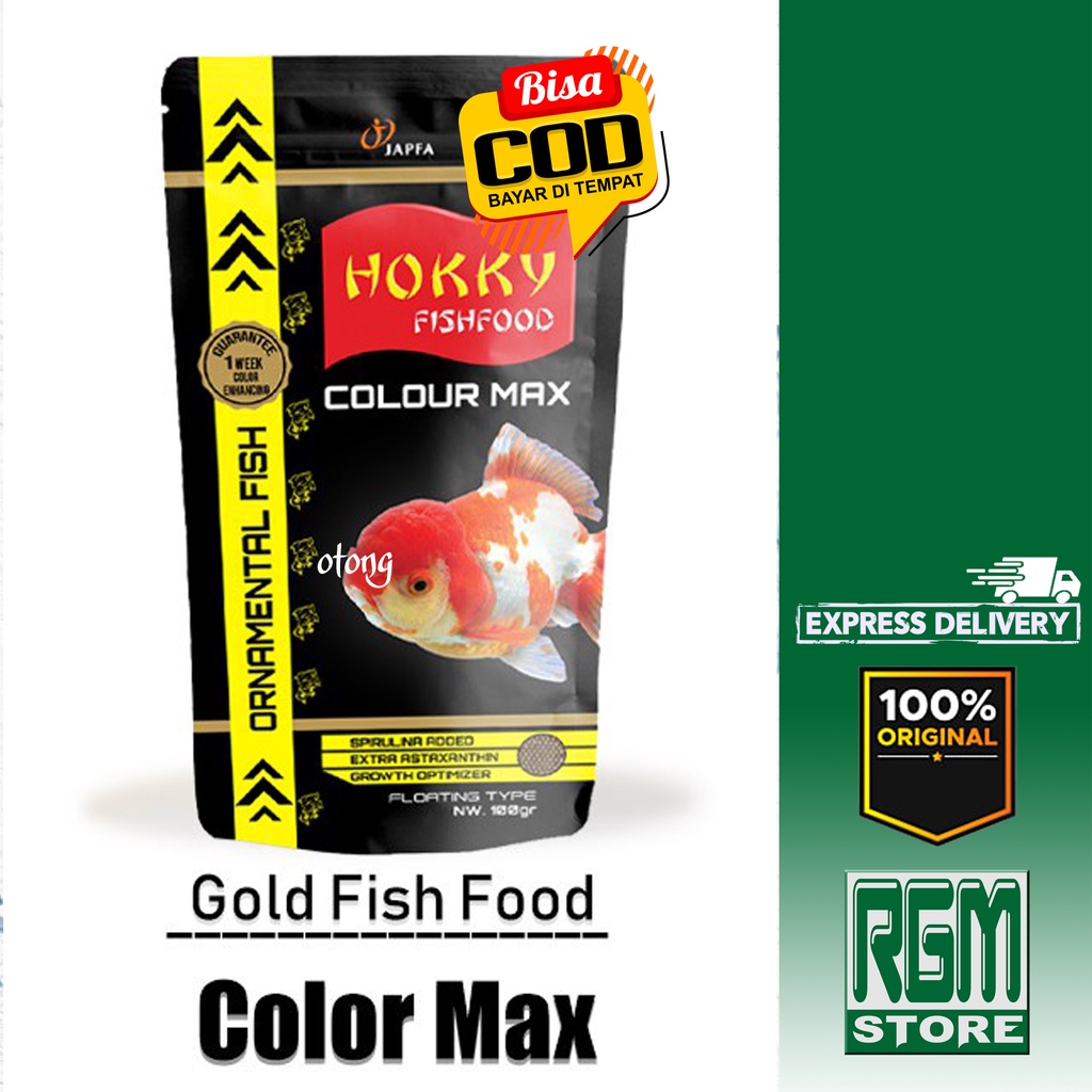 Hokky Colour Max hoky color pakan makanan pelet ikan hias koki