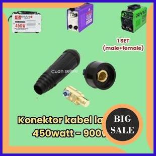 tools n parts Konektor soket kabel las listrik lakoni 450 900 watt male female - RYU EDON