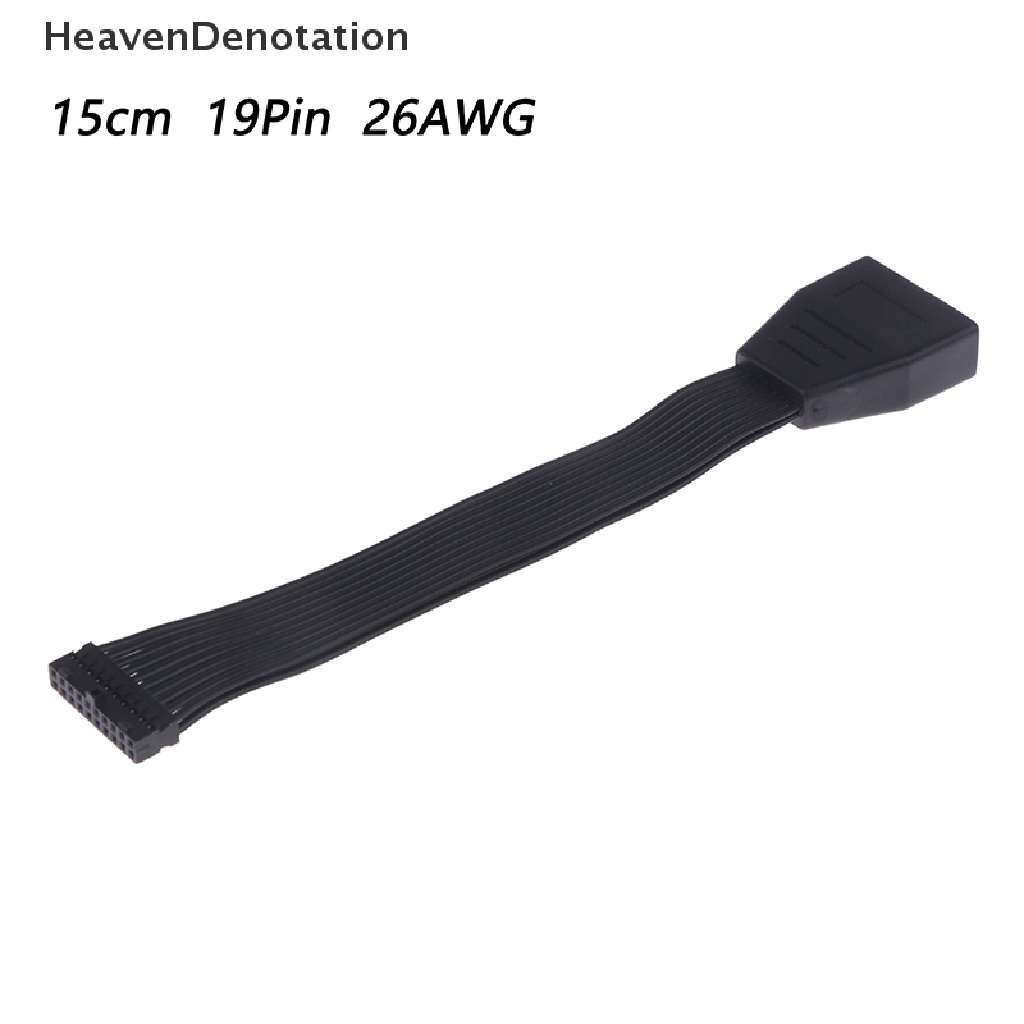 [HeavenDenotation] Motherboard Mainboard USB3.0 19Pin Female Ke USB 3.0 19Pin Male Extension Konversi Kabel Connecg 15cm HDV
