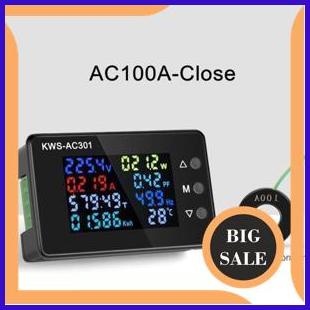 perkakas KWS AC301 100A 8in1 Wattmeter Voltmeter AC 220V Frequency KWh Meter KWS-AC301 1F3