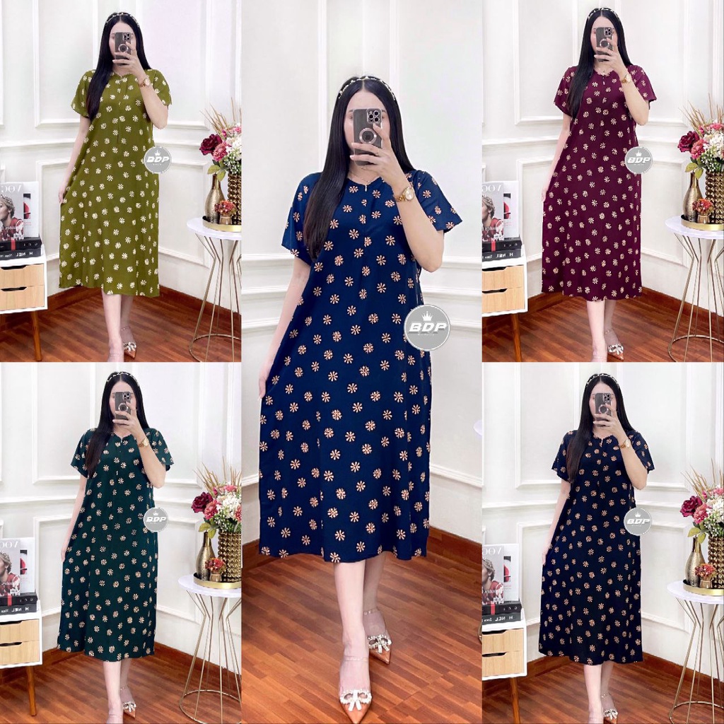 Daster Wanita Rayon Grade A Busui Resleting Depan Baju Tidur Daster Kekinian