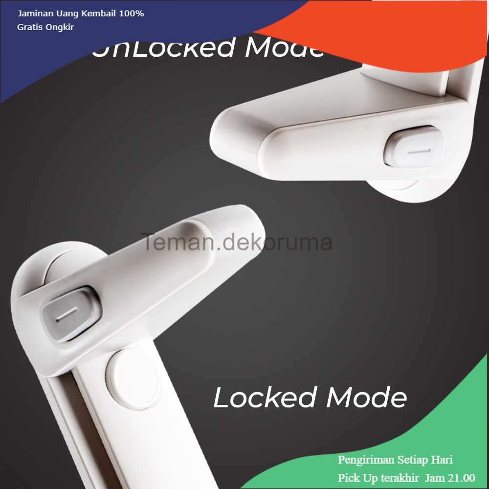 TD - DPR Pengaman Gagang Pintu Tempel Door Lever Lock Safety Child - 3M