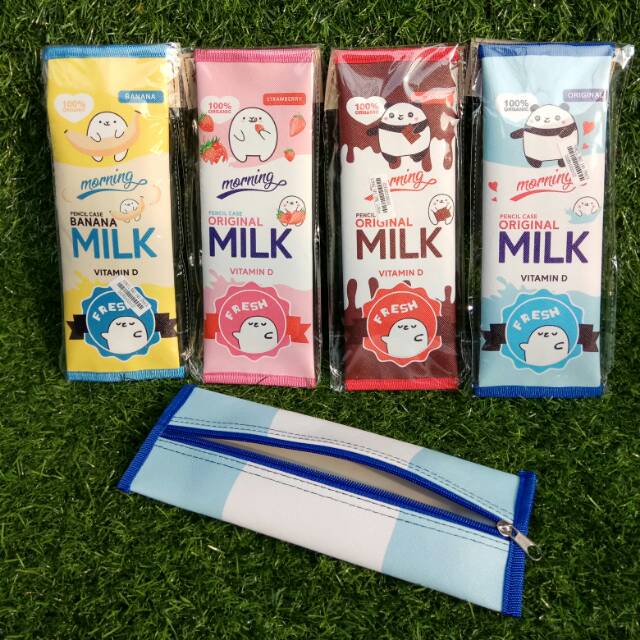 

Terlaris ✨ -Kotak pensil lucu dan unik - Milk Pensil Case - tempat pensil susu- 2.2.23